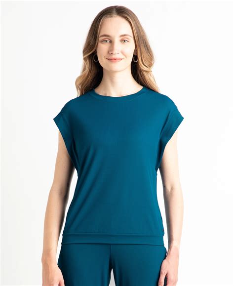 Buy Microfiber Elastane Stretch Hybrid Tank Top with Ribbed Sleeves ...