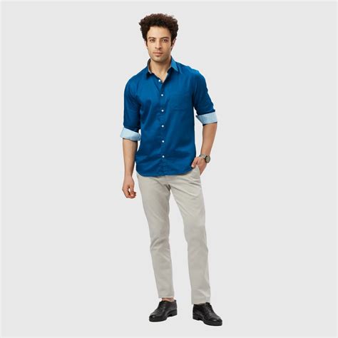 Omega Formal Shirt for Men | 100% Giza Cotton | Slim Fit Office Shirt ...