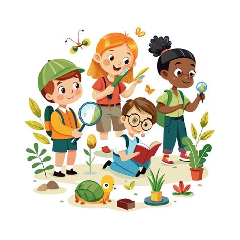 Childrens learning and entertaining cartoon character vector ...