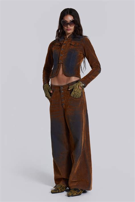 Shop Zebe Velvet Touch Jeans | Jaded London | Clothing