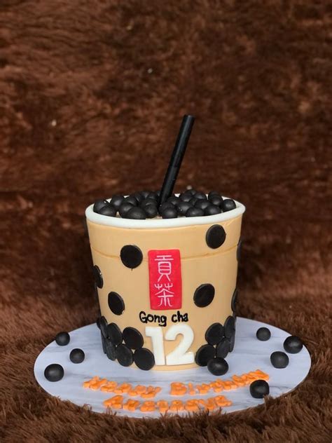 Jual GONG CHA BIRTHDAY CAKE | BOBA BIRTHDAY CAKE | BUBBLE CAKE ...