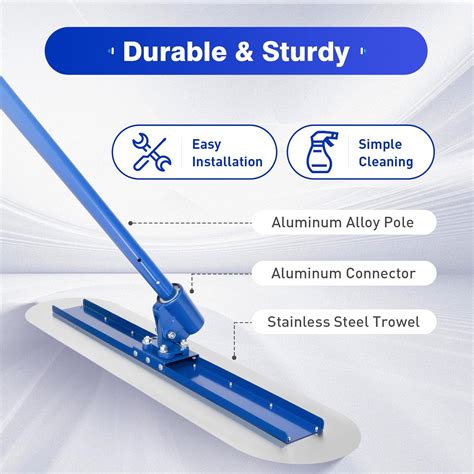 Bull Float - Flotador de hormigón de 48 x 8 pulgadas, herramienta de ...