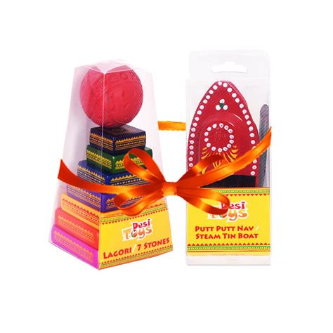 Steam Toy Boat & Seven Stones/Lagori Combo | Wooden & Tin Toys | Colle ...