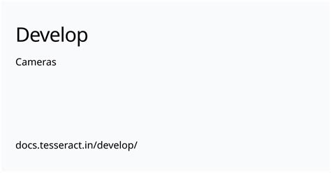 Cameras | JMRSDK Development