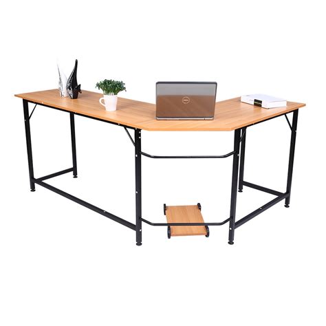 Buy Study Studio Desk for Home, 2-Piece Corner Desk Modern Design PC ...