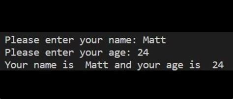 write a program to accept the name class and age from the user and then ...