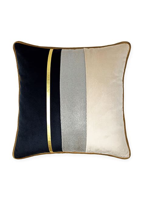 Get Foundation Striped Cushion Cover 16X16 - Black (Set Of 2) at ₹ 599 ...