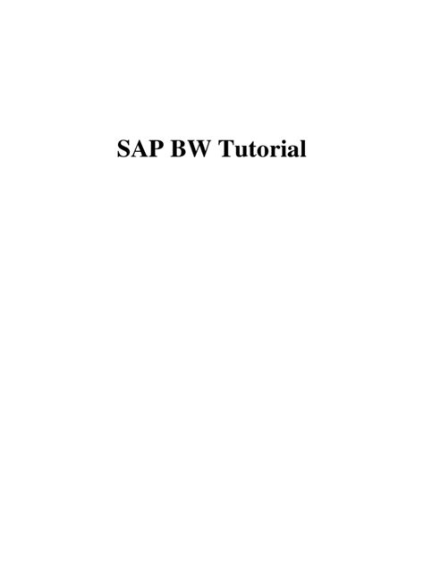 SAP BW Tutorial 的图像结果