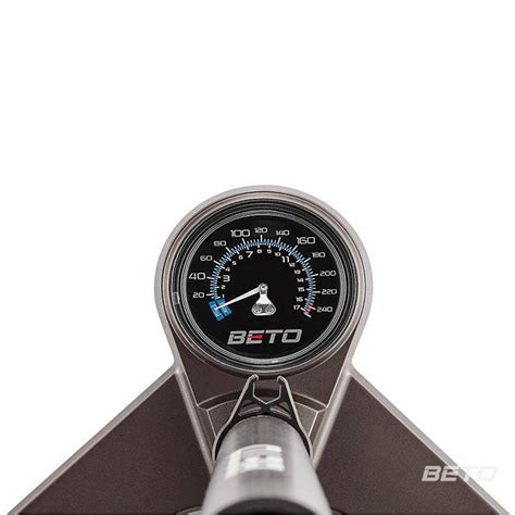 Beto Floor Pump | 26" Alloy Pump W/Gauge MP-156AGEW | Cycling Boutique