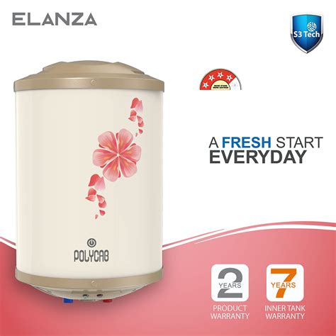 Buy Polycab Elanza 10Ltr Electric Storage Water Heater (Geyser) with ...