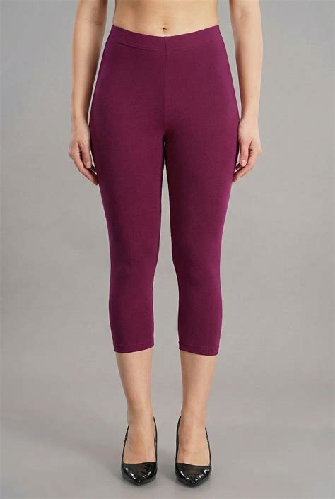 Shsuvia Women's Mid Waist Stretchable Cropped 3/4th Length Leggings