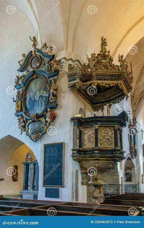 Closeup of the Pulpit in the Old Church Editorial Stock Photo - Image ...