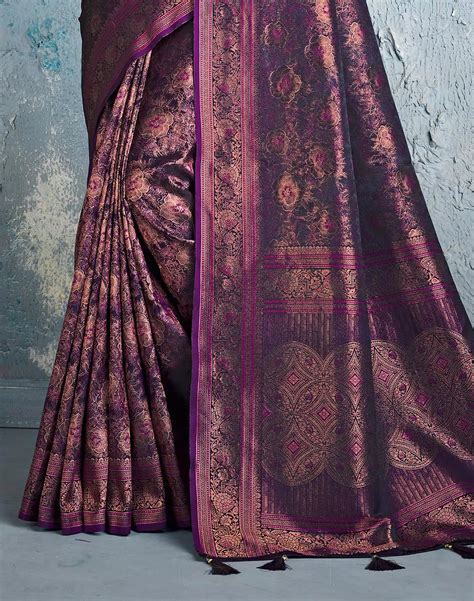 Purple Shade Soft Silk Party Wear Saree – South India Shopping Mall