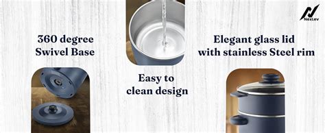 Nexlev Multi Purpose Electric Food Kettle|1.8L Stainless Steel Pot ...