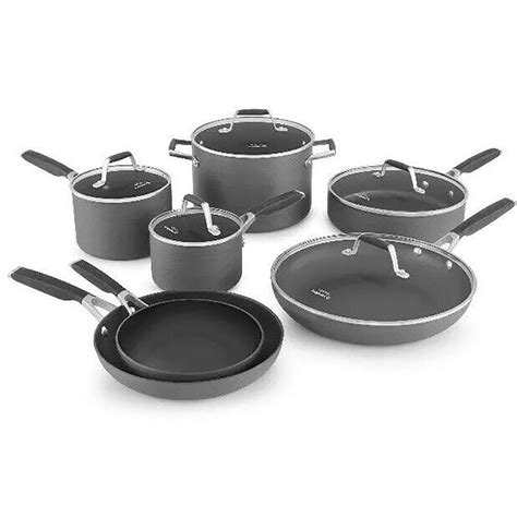 Calphalon 12 Piece Hard-Anodized Non-Stick Cookware Pots and Pans Set ...