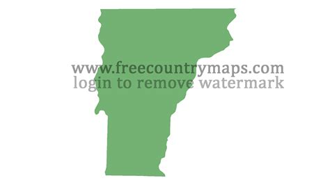 Outline and Blank Maps of Vermont USA : Vector and Gif Map for YouTube :: United States