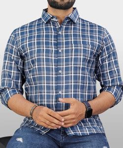 VeBNoR Men Checkered Formal Dark Blue Shirt - Buy VeBNoR Men Checkered ...