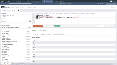 Run SQL Query 的图像结果
