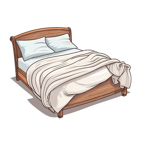 Premium Vector | Hand drawn Bed cartoon vector illustration clipart ...