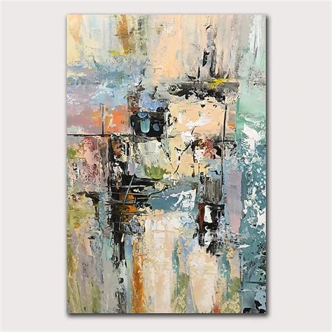 Pintura a Óleo Pintados à mão Panorâmico horizontal Abstrato Paisagem ...