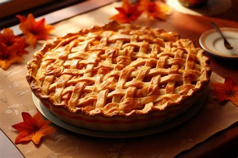 Homemade autumn pie | Premium AI-generated image