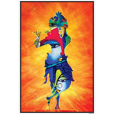 StickMe 'Krishna Radha Modern Art - Non-Tearable Adhesive Eco Friendly ...