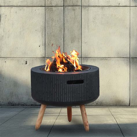 ENJI WOOD FIRE PIT WITH BBQ FUNCTION (LIGHTWEIGHT) - Calore Fireplaces