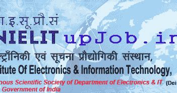 340 NIELIT Scientist Technical Assistant Job notification 2017