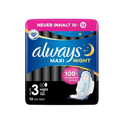 always Maxi Night pads with wings size 3 (12 pcs) buy | Kanela