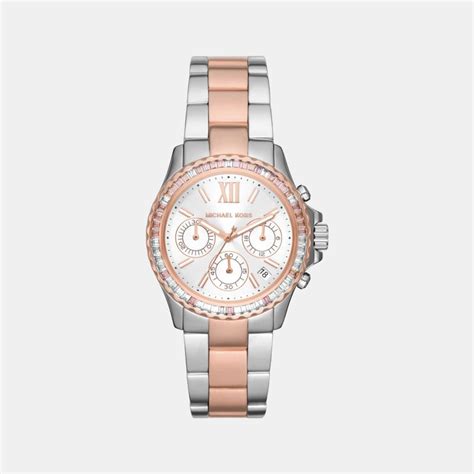 Michael Kors Everest Women Quartz White Dial Chronograph Stainless ...