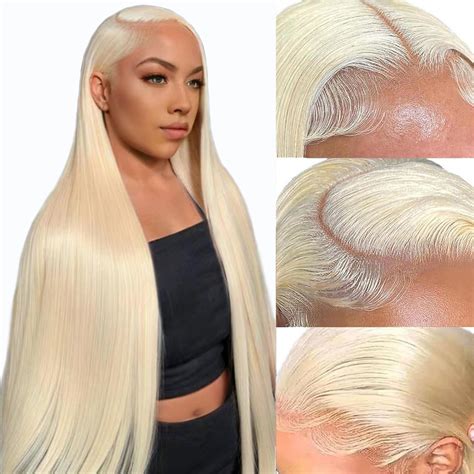 Amazon.com : Amecire 613 Lace Front Wig Human Hair 13x4 Transparent ...