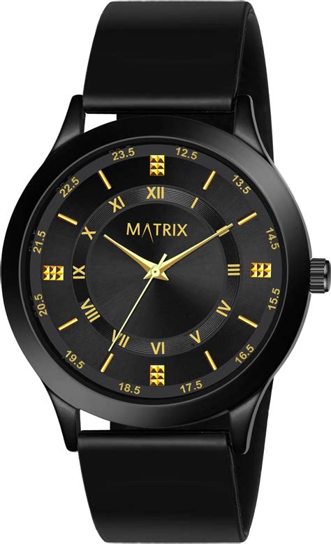 Matrix Dope Black/Green Dial with Softest Silicone Strap Analog Watch ...
