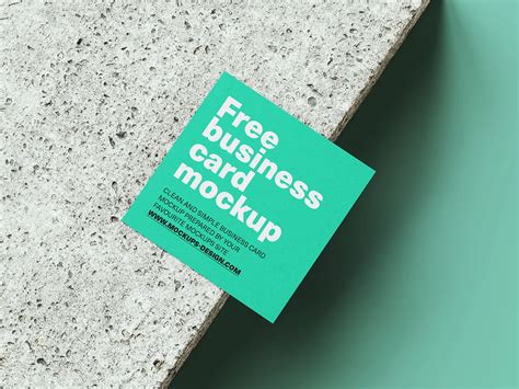 Free Square Business Card Mockup PSD