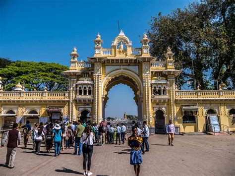 Visitors experiencing Mysore Palace