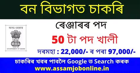 Forest Department Recruitment 2025 : 50 Forest Ranger Vacancy