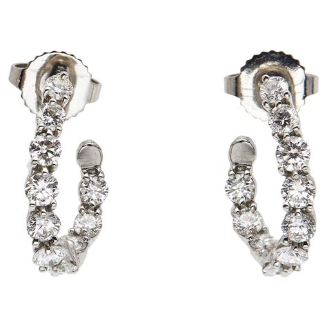 Tiffany and Co Diamond Hoop Earrings at 1stDibs | tiffany hoops, half ...