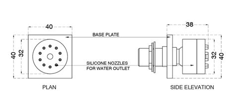 S/L FUN BRASS SQUARE BODY JET - AQUANT - ( BRUSHED ROSE GOLD - - 50x50 ...