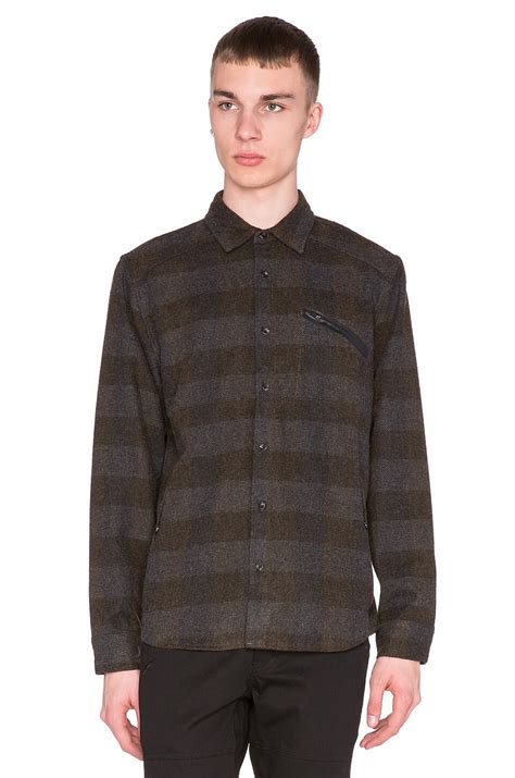 ourCASTE Moose Button Down in Dark Olive | REVOLVE