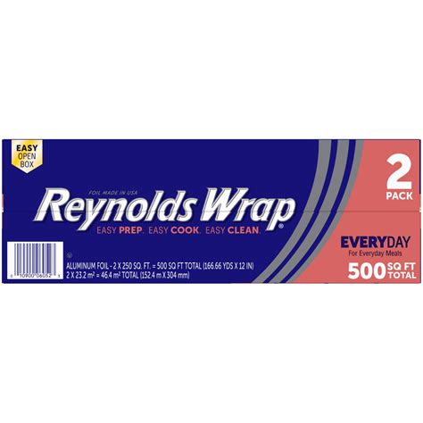 Reynolds Wrap Standard Aluminum Foil, 250 Sq. ft, 2 ct. - Walmart.com