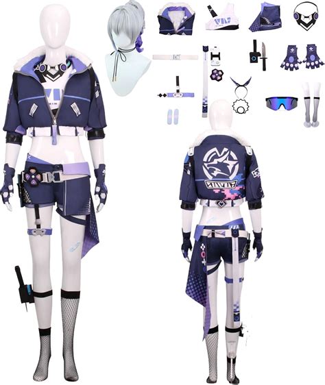 Amazon.com: Game Honkai Star Rail Silver Wolf Cosplay Costume Outfits ...