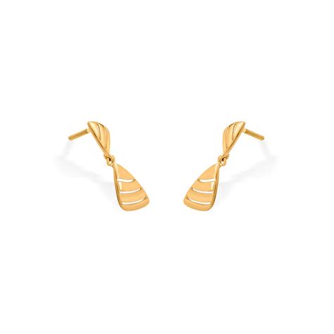 Buy Sunlit Fronds Gold Danglers for Women Online at Best Price – PNG ...