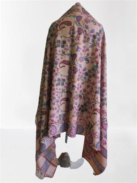 Shop – Beige With Multicolour Floral Design Kani Shawl - GI Heritage ...