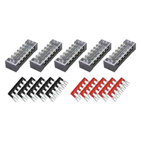 Buy 5 Set Bus Bar Distribution Block 6 Positions Terminal Bus Bar 600V ...