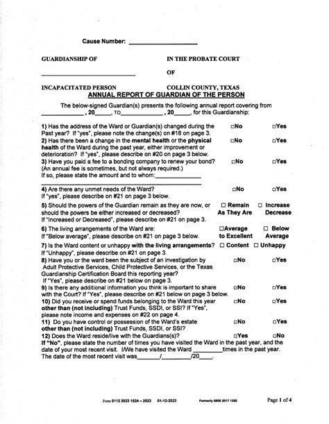 Form 0112 - Fill Out, Sign Online and Download Printable PDF, Collin ...