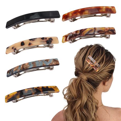 Amazon.com : Fumwase 6PCS Hair Barrettes for Women Shell Hair Clip Hair ...