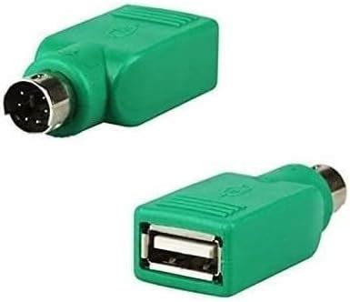 AdzMozi® PS2 Male to USB Female Adapter PS/2 6 pin Mini-DIN Male to USB ...
