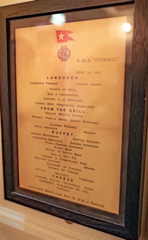Image result for Ftitanic First Class Menu