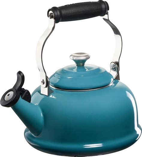 Amazon.com: Le Creuset Enamel On Steel Whistling Tea Kettle with Metal ...