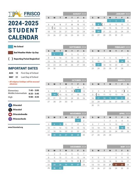Frisco ISD School Calendar 2025-2026 | Academic Holidays