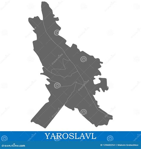 Yaroslavl City Russian Federation, Russia Map Vector Illustration ...